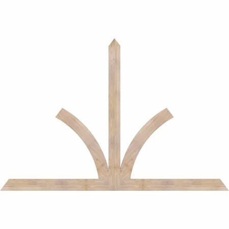 Ekena Millwork Richland Smooth Timber Gable Bracket, Douglas Fir, 108"W x 72"H x 1 1/2"D x 5 1/2"F, 16/12 Pitch GBW108X72X0206RIC00SDF